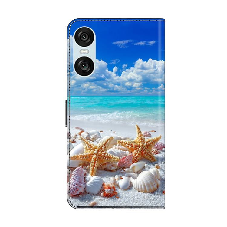 For Sony Xperia 10 VI Crystal-Like Painted Vegan Leather Phone Case