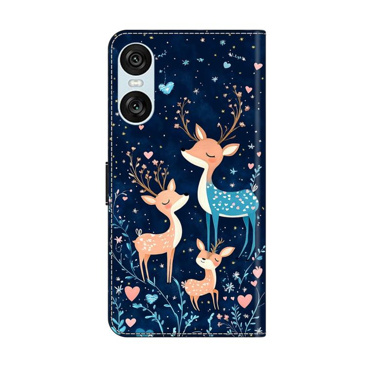 For Sony Xperia 10 VI Crystal-Like Painted Vegan Leather Phone Case