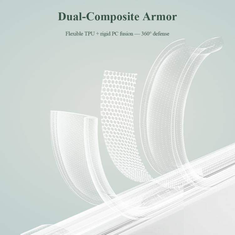 For Galaxy A57 5G LeReach TOC Clear Series Dual-Composite Armor TPU + Acrylic Shockproof Magnetic Phone Case - Transparent