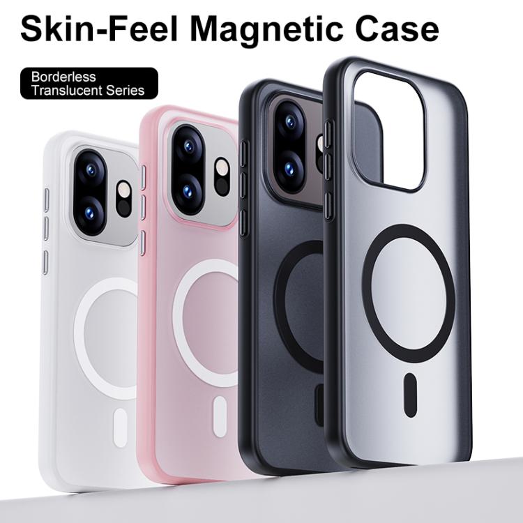 For OnePlus 15T Boundless Transparent Series Skin Feel Frosted Clear Magnetic Phone Case
