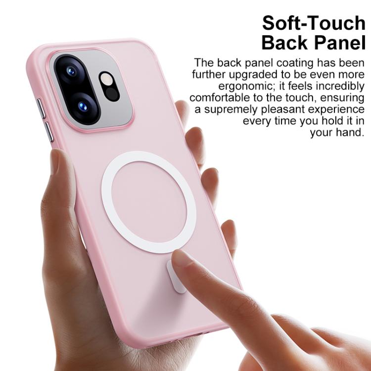 For OnePlus 15T Boundless Transparent Series Skin Feel Frosted Clear Magnetic Phone Case