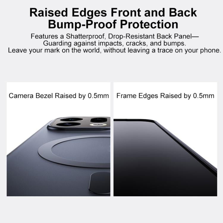 For OPPO Find X9 Boundless Transparent Series Skin Feel Frosted Clear Magnetic Phone Case