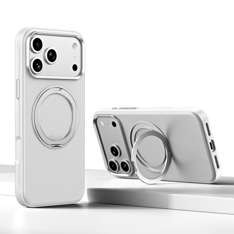 For iPhone 17 Pro Max Cloud Block Star Leather Series 360 Degree Rotation Holder Magnetic Phone Case
