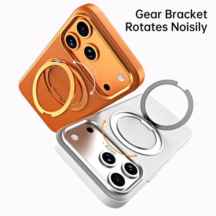 For iPhone 17 Pro Max Cloud Block Star Leather Series 360 Degree Rotation Holder Magnetic Phone Case