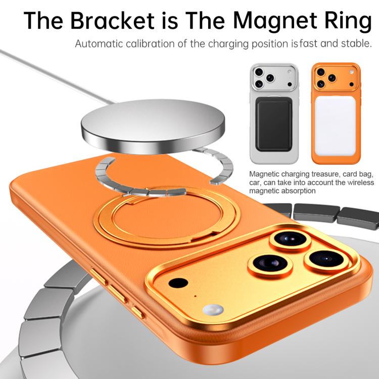For iPhone 16 Cloud Block Star Leather Series 360 Degree Rotation Holder Magnetic Phone Case