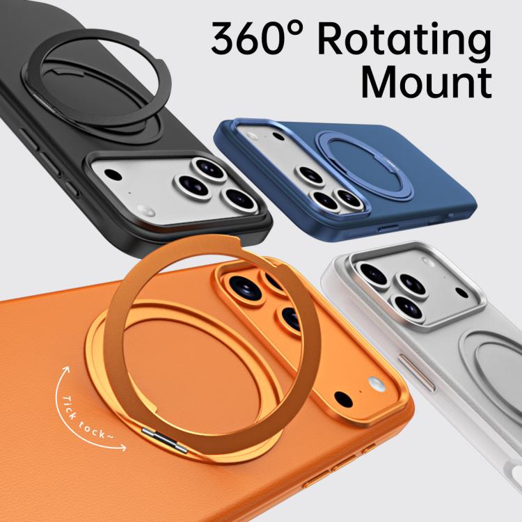 For iPhone 16 Cloud Block Star Leather Series 360 Degree Rotation Holder Magnetic Phone Case
