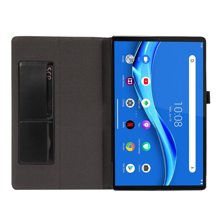 For Lenovo Tab M10 Plus Crazy Horse Texture Horizontal Flip Leather Case with 2-folding Holder & Card Slot