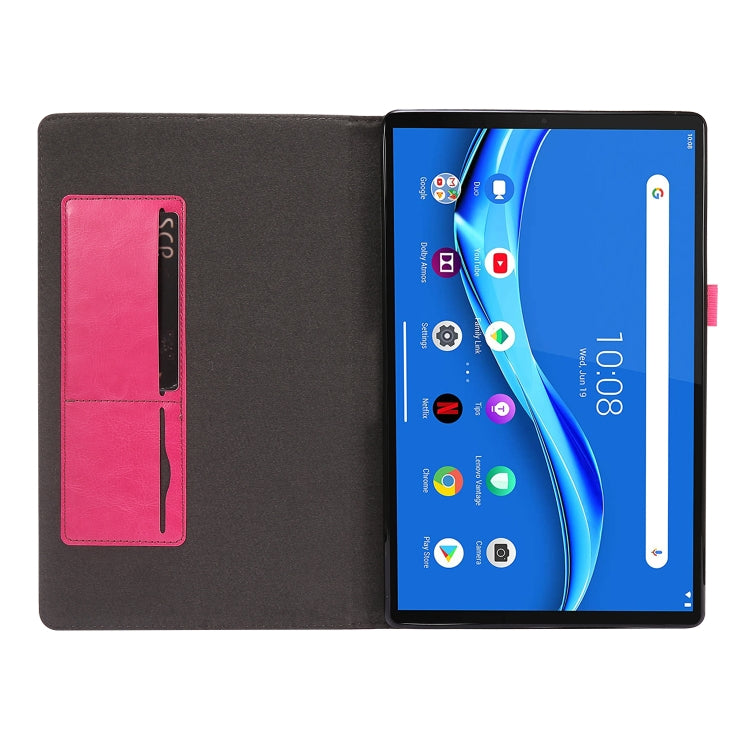 For Lenovo Tab M10 Plus Crazy Horse Texture Horizontal Flip Leather Case with 2-folding Holder & Card Slot
