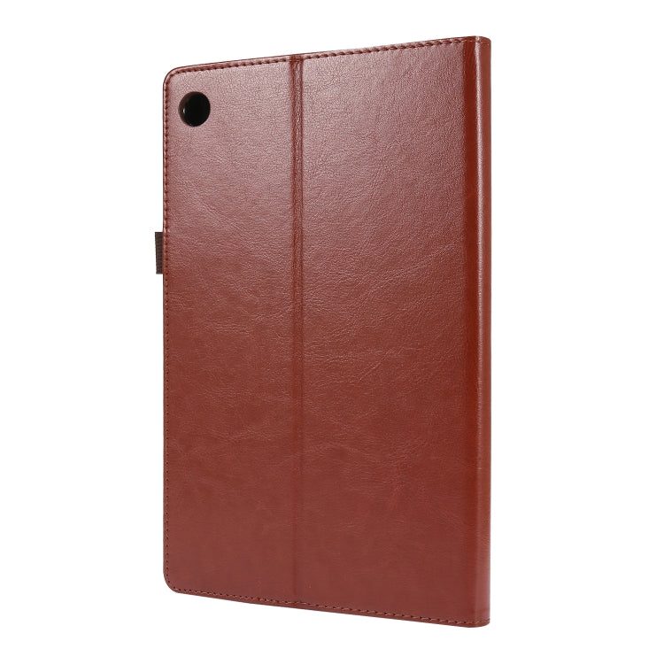 For Lenovo Tab M10 Plus Crazy Horse Texture Horizontal Flip Leather Case with 2-folding Holder & Card Slot