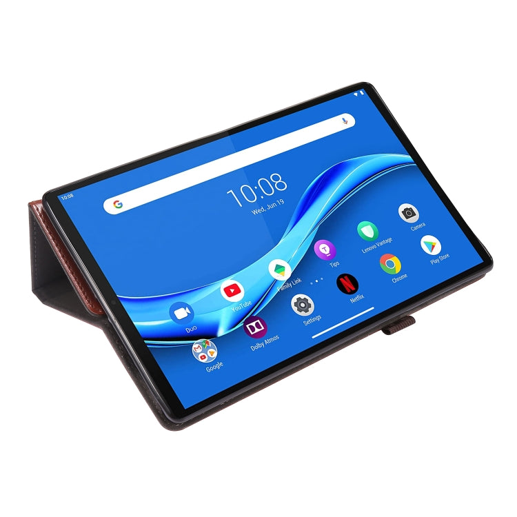 For Lenovo Tab M10 Plus Crazy Horse Texture Horizontal Flip Leather Case with 2-folding Holder & Card Slot