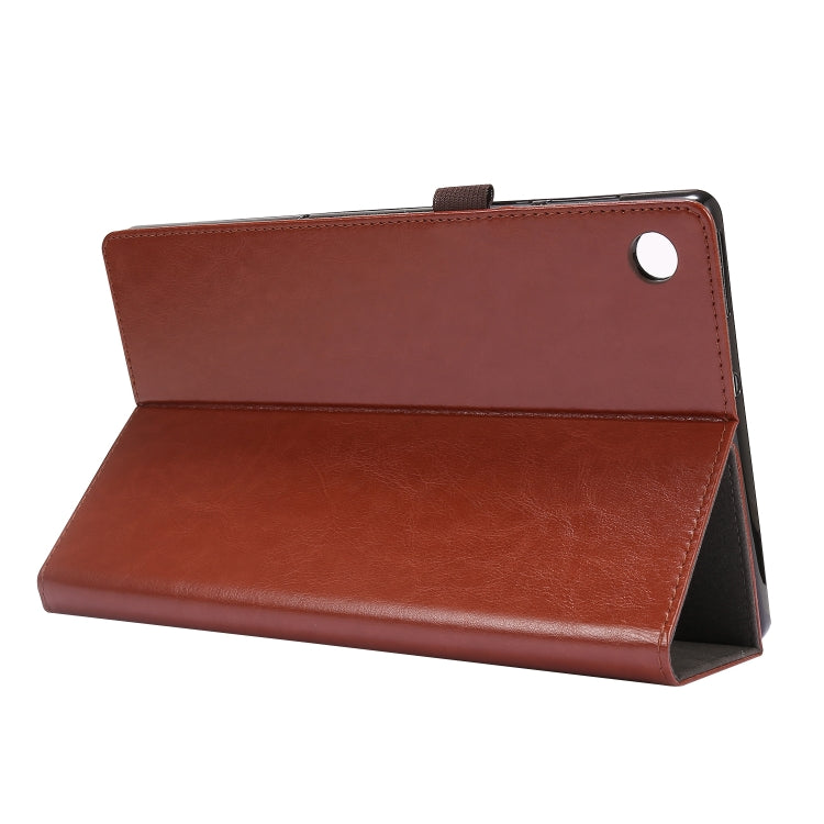 For Lenovo Tab M10 Plus Crazy Horse Texture Horizontal Flip Leather Case with 2-folding Holder & Card Slot