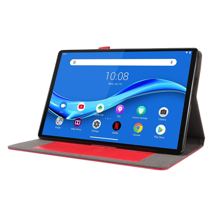 For Lenovo Tab M10 Plus Crazy Horse Texture Horizontal Flip Leather Case with 2-folding Holder & Card Slot