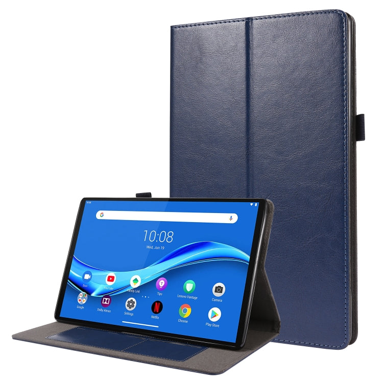 For Lenovo Tab M10 Plus Crazy Horse Texture Horizontal Flip Leather Case with 2-folding Holder & Card Slot