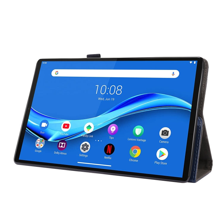 For Lenovo Tab M10 Plus Crazy Horse Texture Horizontal Flip Leather Case with 2-folding Holder & Card Slot