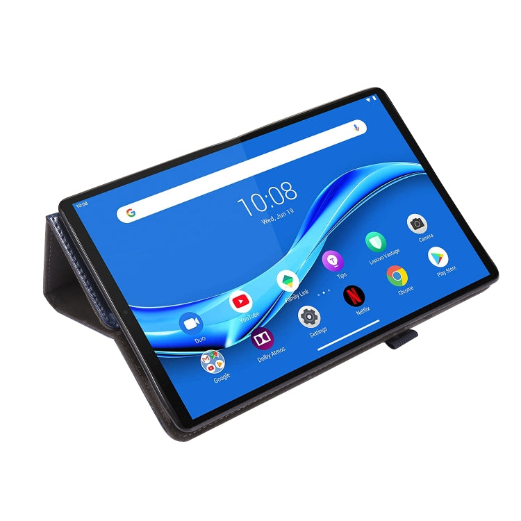 For Lenovo Tab M10 Plus Crazy Horse Texture Horizontal Flip Leather Case with 2-folding Holder & Card Slot