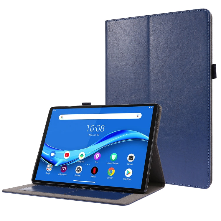 For Lenovo Tab M10 Crazy Horse Texture Horizontal Flip Leather Case with 2-folding Holder & Card Slot