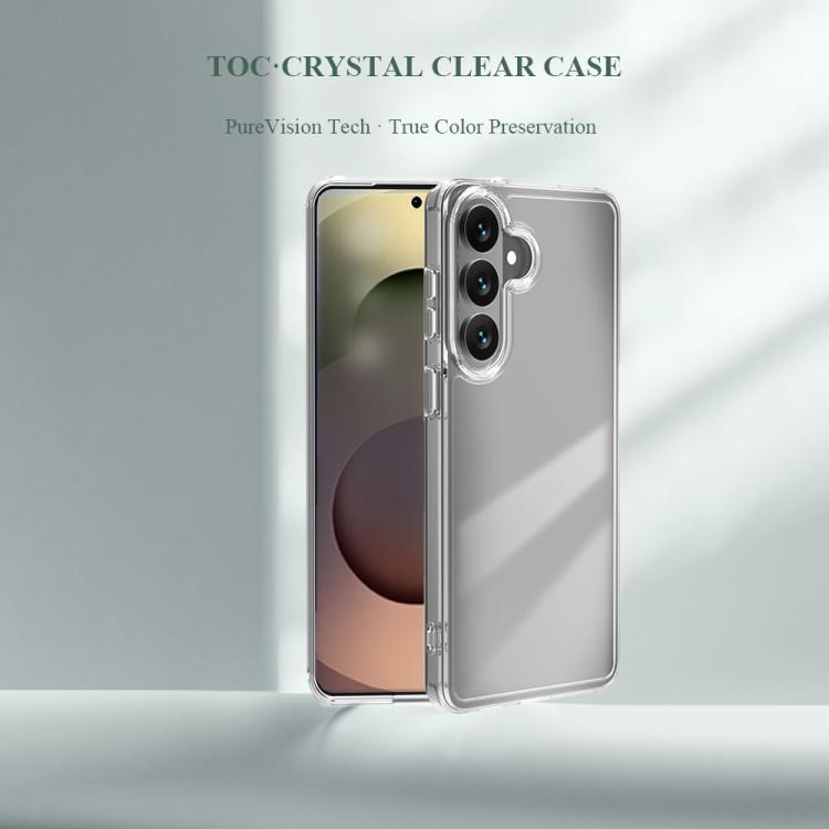 For Galaxy S26 5G LeReach TOC Clear Series Dual-Composite Armor TPU + Acrylic Shockproof Phone Case - Transparent