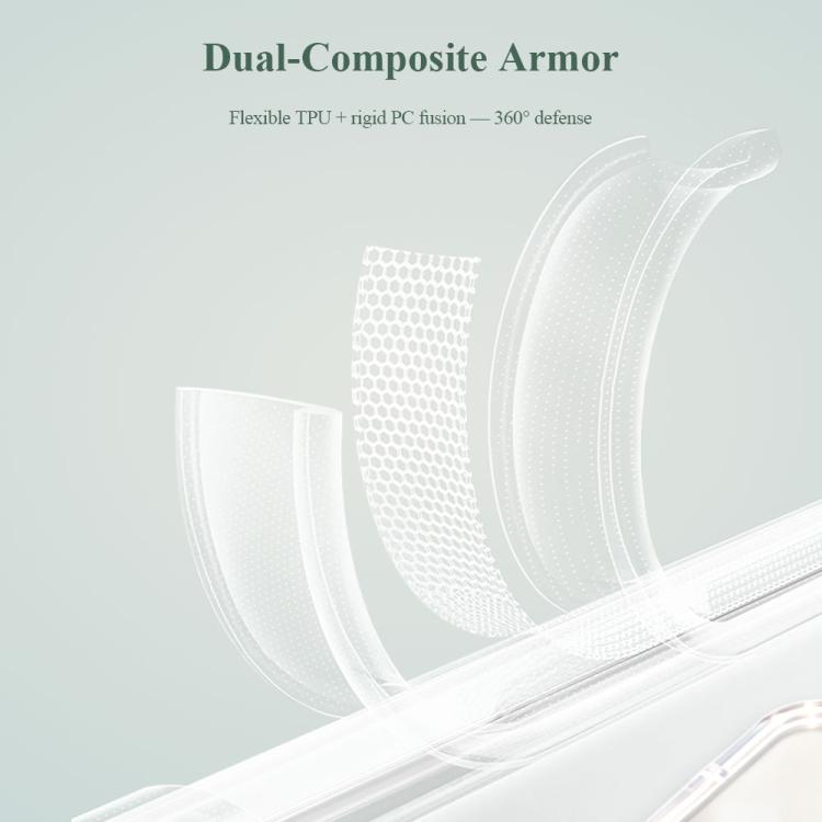 For Galaxy S26 5G LeReach TOC Clear Series Dual-Composite Armor TPU + Acrylic Shockproof Phone Case - Transparent