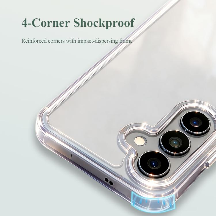 For Galaxy S26 5G LeReach TOC Clear Series Dual-Composite Armor TPU + Acrylic Shockproof Phone Case - Transparent