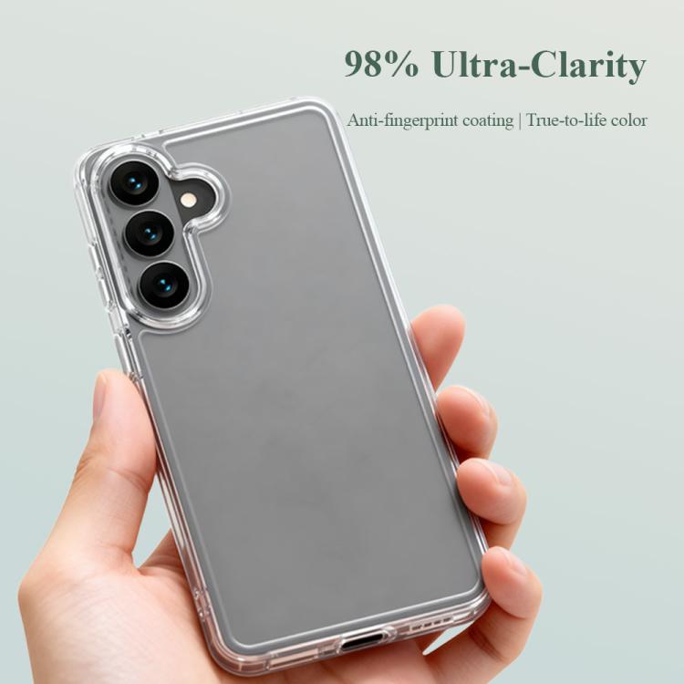 For Galaxy S26 5G LeReach TOC Clear Series Dual-Composite Armor TPU + Acrylic Shockproof Phone Case - Transparent