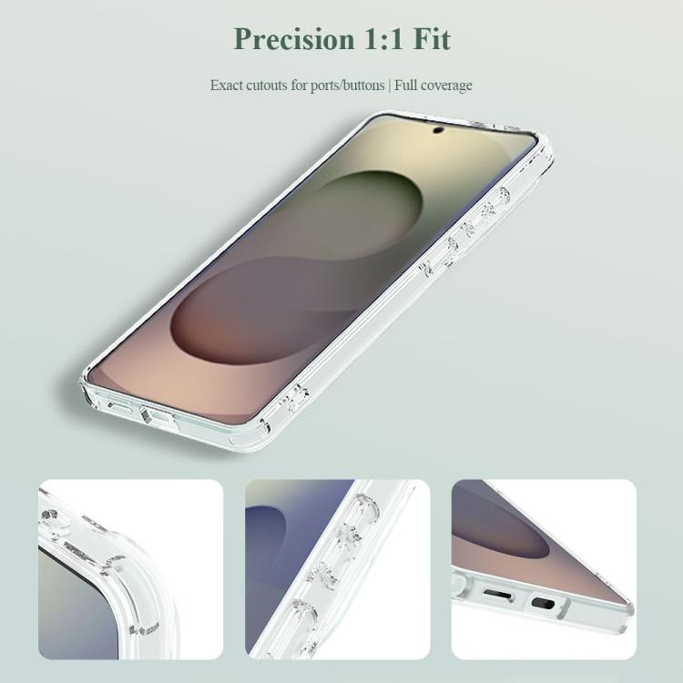 For Galaxy S26 5G LeReach TOC Clear Series Dual-Composite Armor TPU + Acrylic Shockproof Phone Case - Transparent