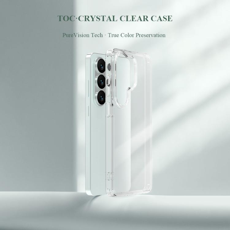 For Galaxy S26 Ultra 5G LeReach TOC Clear Series Dual-Composite Armor TPU + Acrylic Shockproof Phone Case - Transparent
