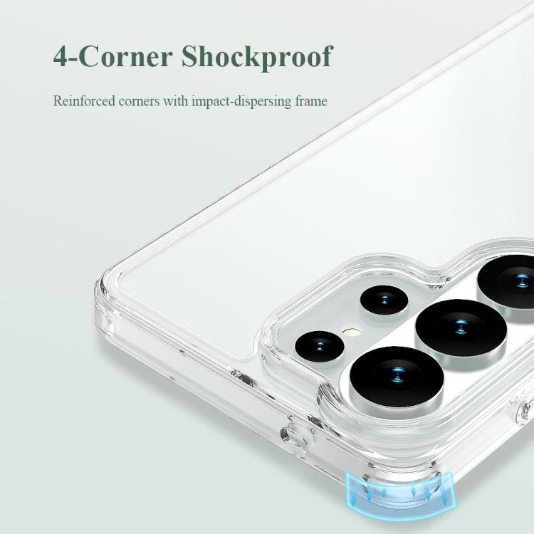 For Galaxy S26 Ultra 5G LeReach TOC Clear Series Dual-Composite Armor TPU + Acrylic Shockproof Phone Case - Transparent