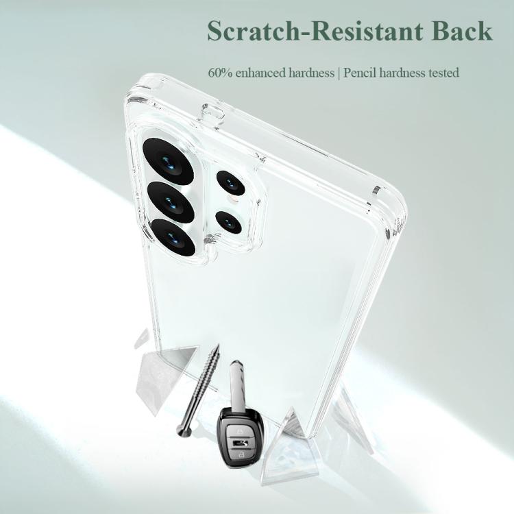 For Galaxy S26 Ultra 5G LeReach TOC Clear Series Dual-Composite Armor TPU + Acrylic Shockproof Phone Case - Transparent