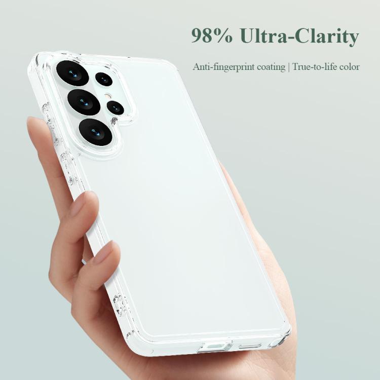 For Galaxy S26 Ultra 5G LeReach TOC Clear Series Dual-Composite Armor TPU + Acrylic Shockproof Phone Case - Transparent
