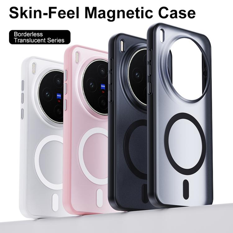 For vivo X300s Boundless Transparent Series Skin Feel Frosted Clear Magnetic Phone Case