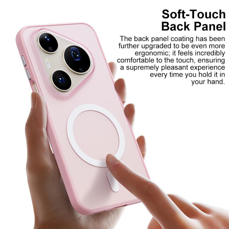 For Huawei Pura 90 Pro 5G Boundless Transparent Series Skin Feel Frosted Clear Magnetic Phone Case