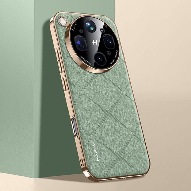 For OPPO Find X9 Ultra 5G Plain Leather PC Phone Case
