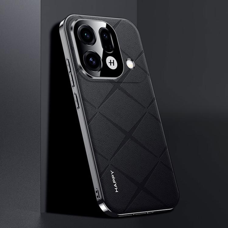 For OPPO Find X9s Pro 5G Plain Leather PC Phone Case