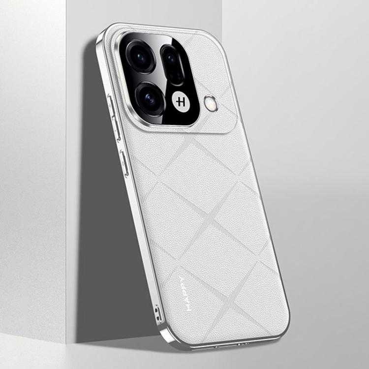 For OPPO Find X9s Pro 5G Plain Leather PC Phone Case