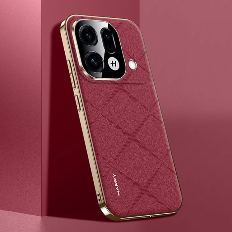 For OPPO Find X9s Pro 5G Plain Leather PC Phone Case