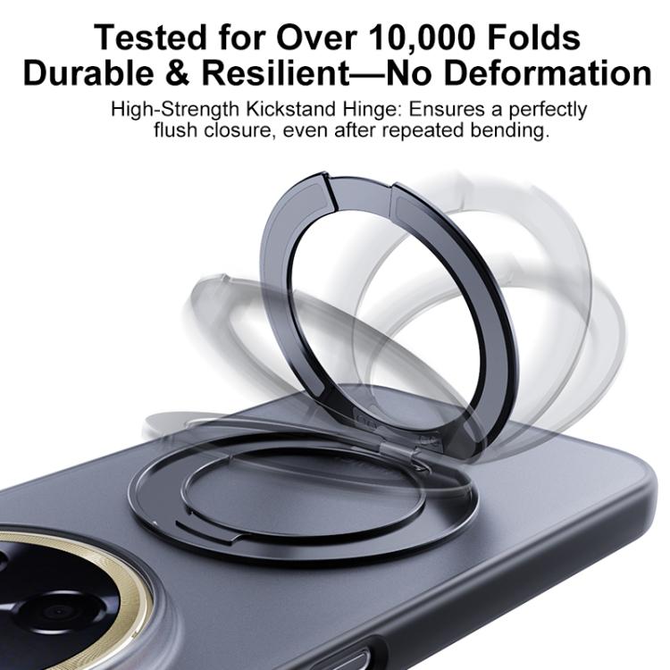 For Huawei Enjoy 90 Pro Max 5G Boundless Transparent Series Skin Feel Frosted Clear Magnetic Phone Case with Rotating Holder