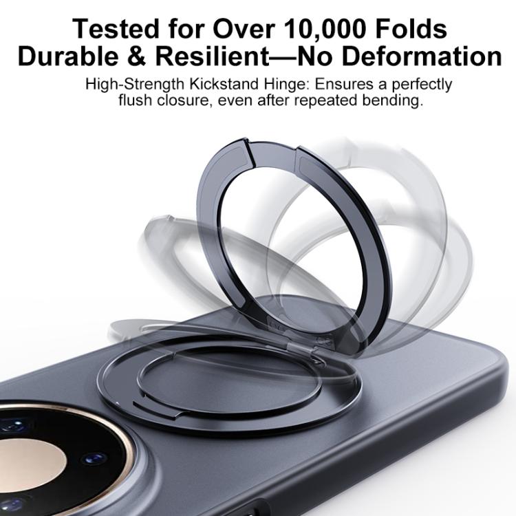 For Huawei Mate 80 / 80 Pro Boundless Transparent Series Skin Feel Frosted Clear Magnetic Phone Case with Rotating Holder