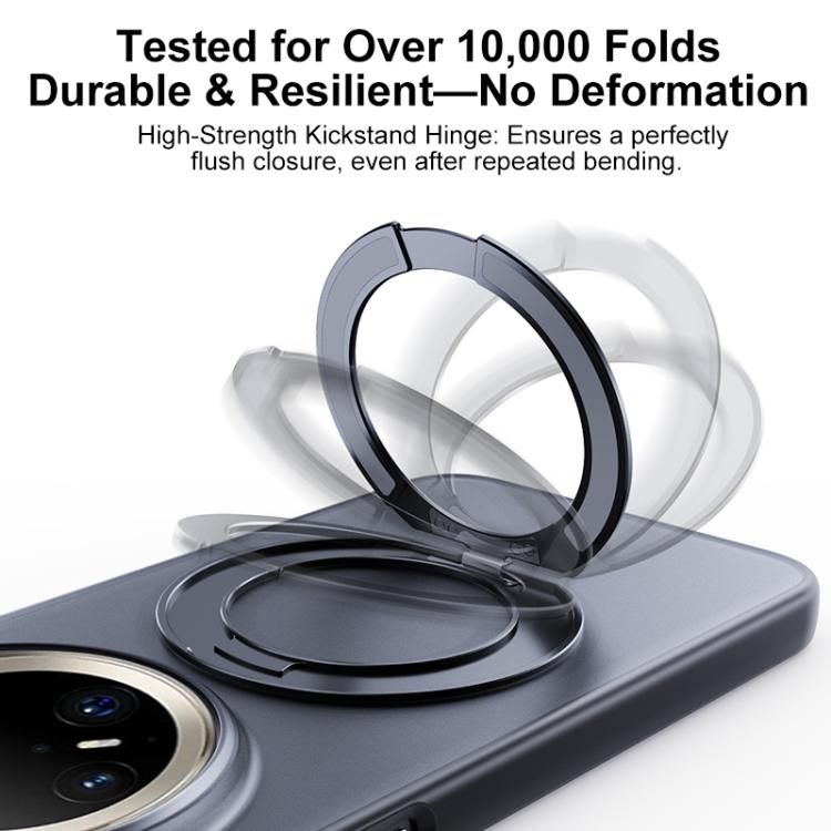 For Huawei Mate 70 Pro / 70 Pro+ Boundless Transparent Series Skin Feel Frosted Clear Magnetic Phone Case with Rotating Holder