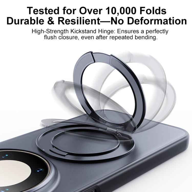 For Huawei Mate 60 Pro / 60 Pro+ Boundless Transparent Series Skin Feel Frosted Clear Magnetic Phone Case with Rotating Holder