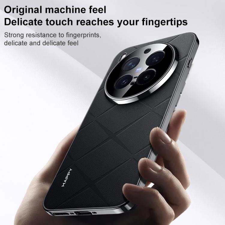 For vivo X300 Ultra Plain Leather PC Phone Case