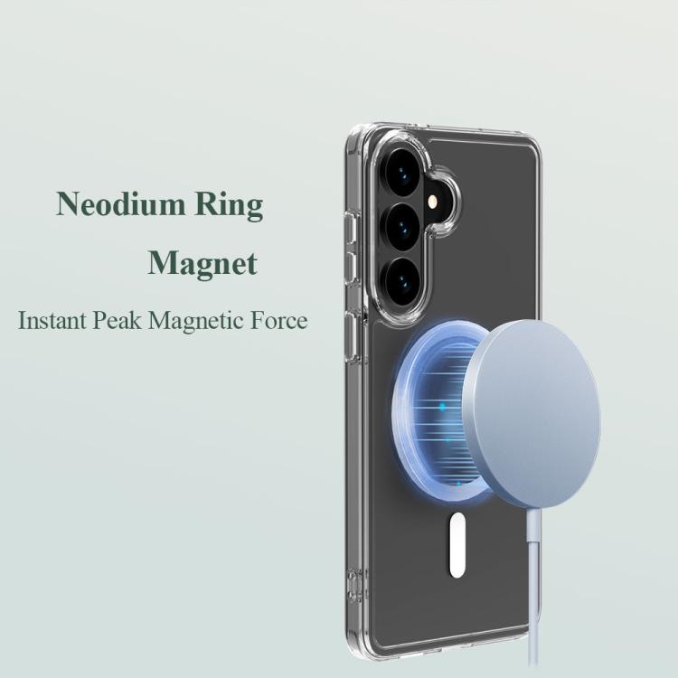 For Galaxy S26+ 5G LeReach TOC Clear Series Dual-Composite Armor TPU + Acrylic Shockproof Magnetic Phone Case - Transparent