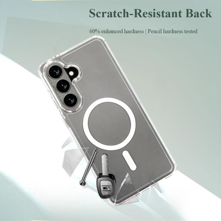 For Galaxy S26+ 5G LeReach TOC Clear Series Dual-Composite Armor TPU + Acrylic Shockproof Magnetic Phone Case - Transparent