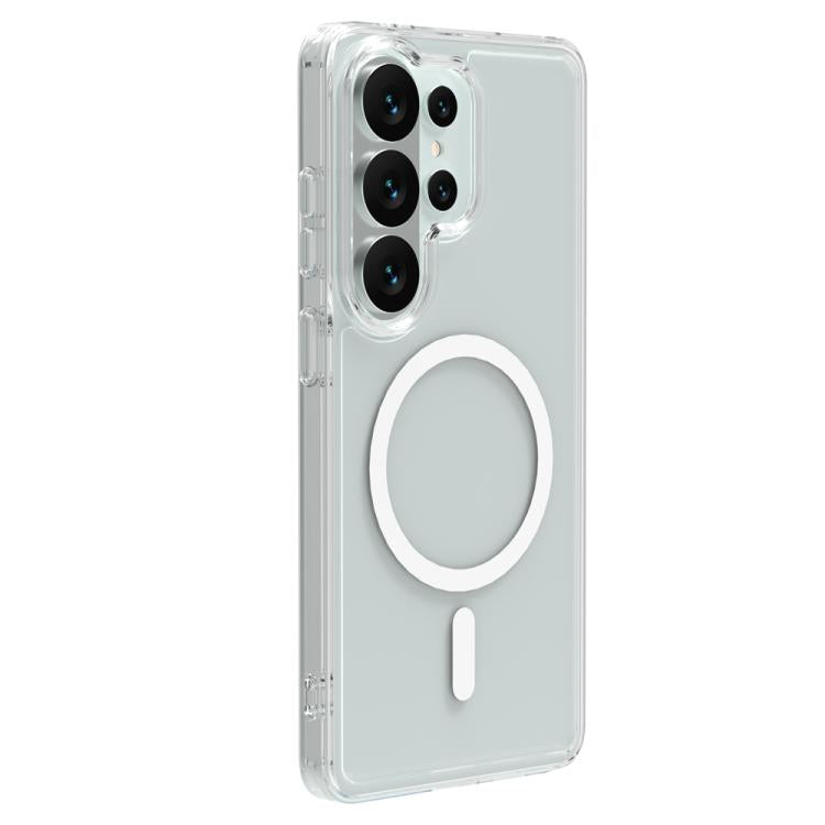 For Galaxy S26 Ultra 5G LeReach TOC Clear Series Dual-Composite Armor TPU + Acrylic Shockproof Magnetic Phone Case - Transparent