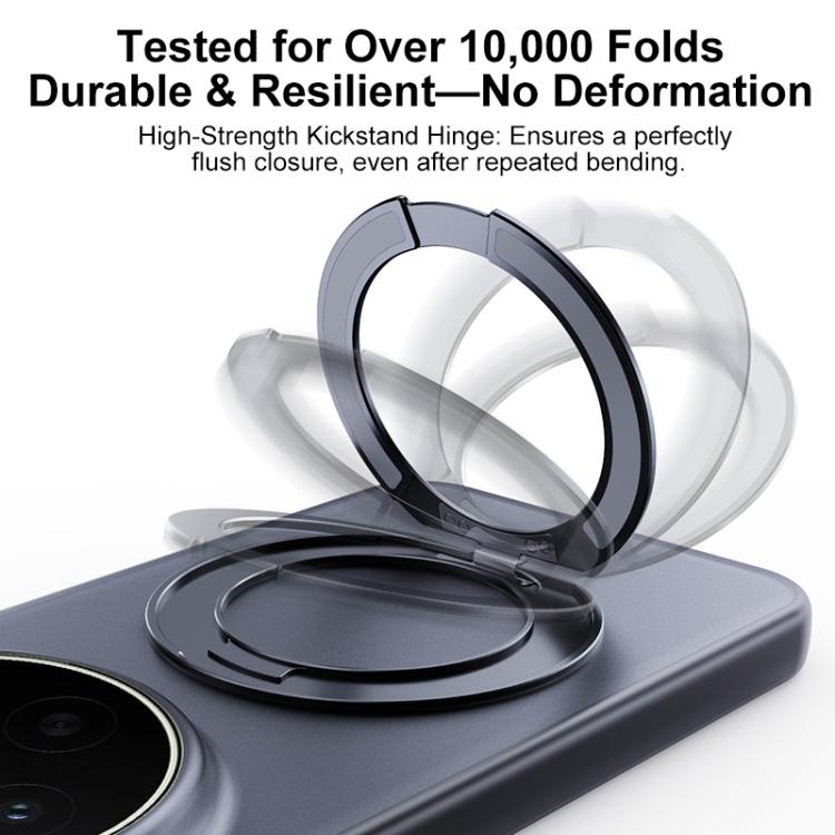 For vivo X300s Boundless Transparent Series Skin Feel Frosted Clear Magnetic Phone Case with Rotating Holder