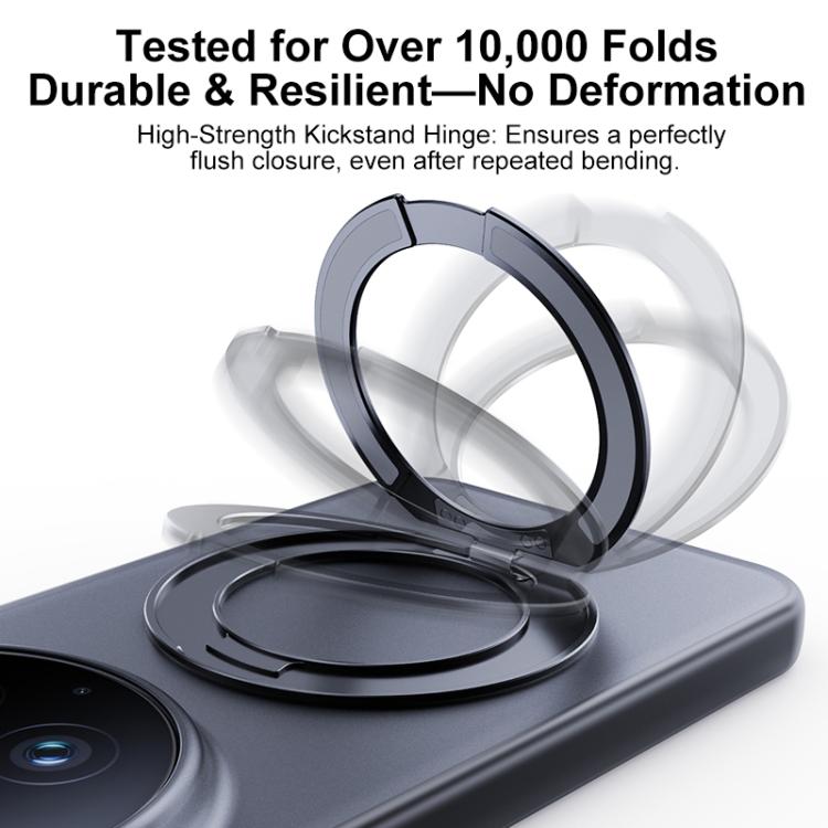 For vivo X300 Ultra Boundless Transparent Series Skin Feel Frosted Clear Magnetic Phone Case with Rotating Holder