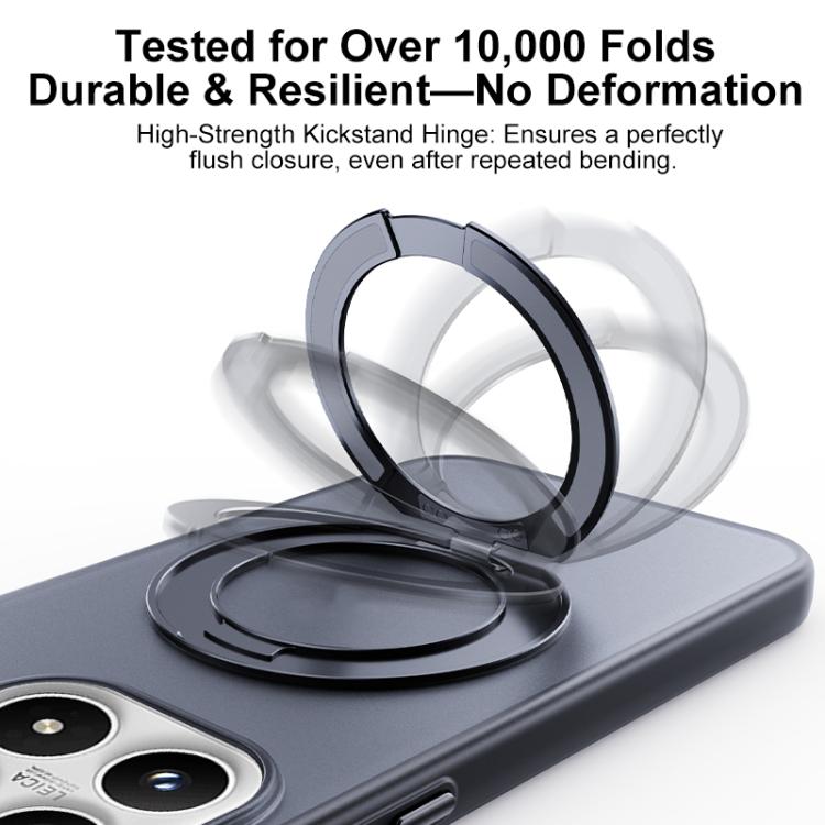 For Xiaomi 17 Boundless Transparent Series Skin Feel Frosted Clear Magnetic Phone Case with Rotating Holder