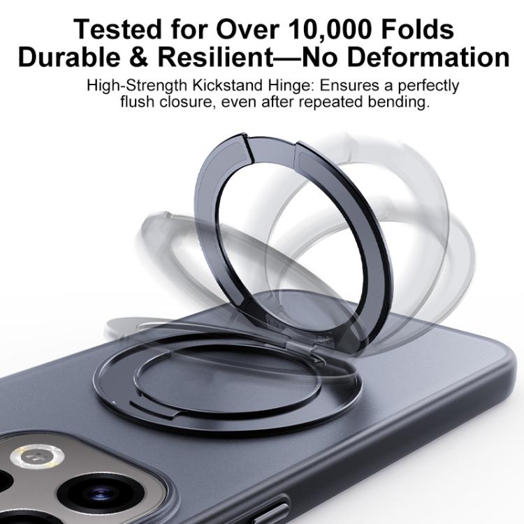 For OPPO Find X9 Boundless Transparent Series Skin Feel Frosted Clear Magnetic Phone Case with Rotating Holder