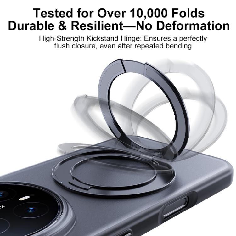 For Honor Magic8 Pro Boundless Transparent Series Skin Feel Frosted Clear Magnetic Phone Case with Rotating Holder