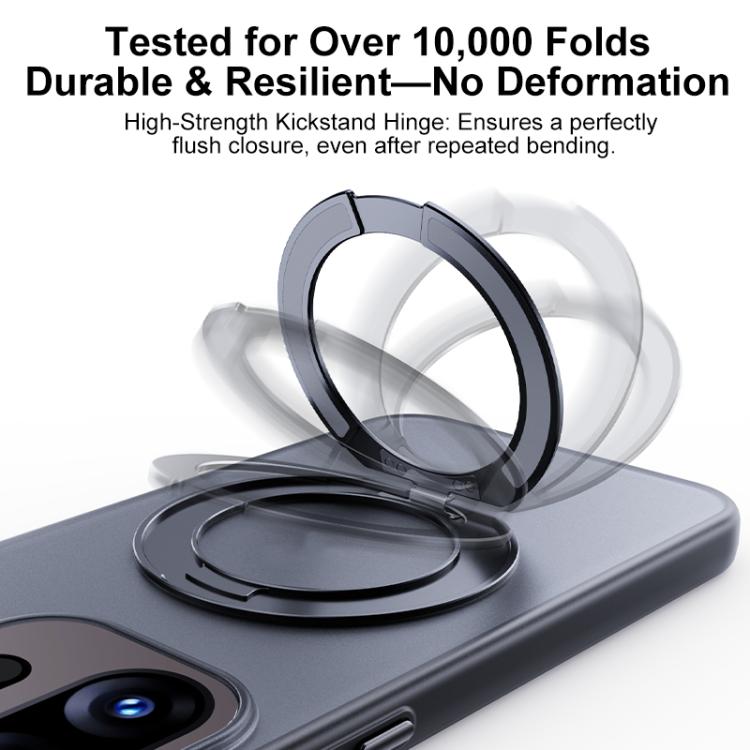 For OnePlus 15T Boundless Transparent Series Skin Feel Frosted Clear Magnetic Phone Case with Rotating Holder