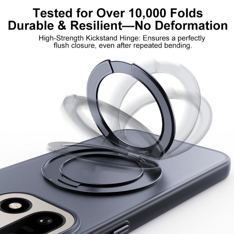 For OnePlus 15 Boundless Transparent Series Skin Feel Frosted Clear Magnetic Phone Case with Rotating Holder